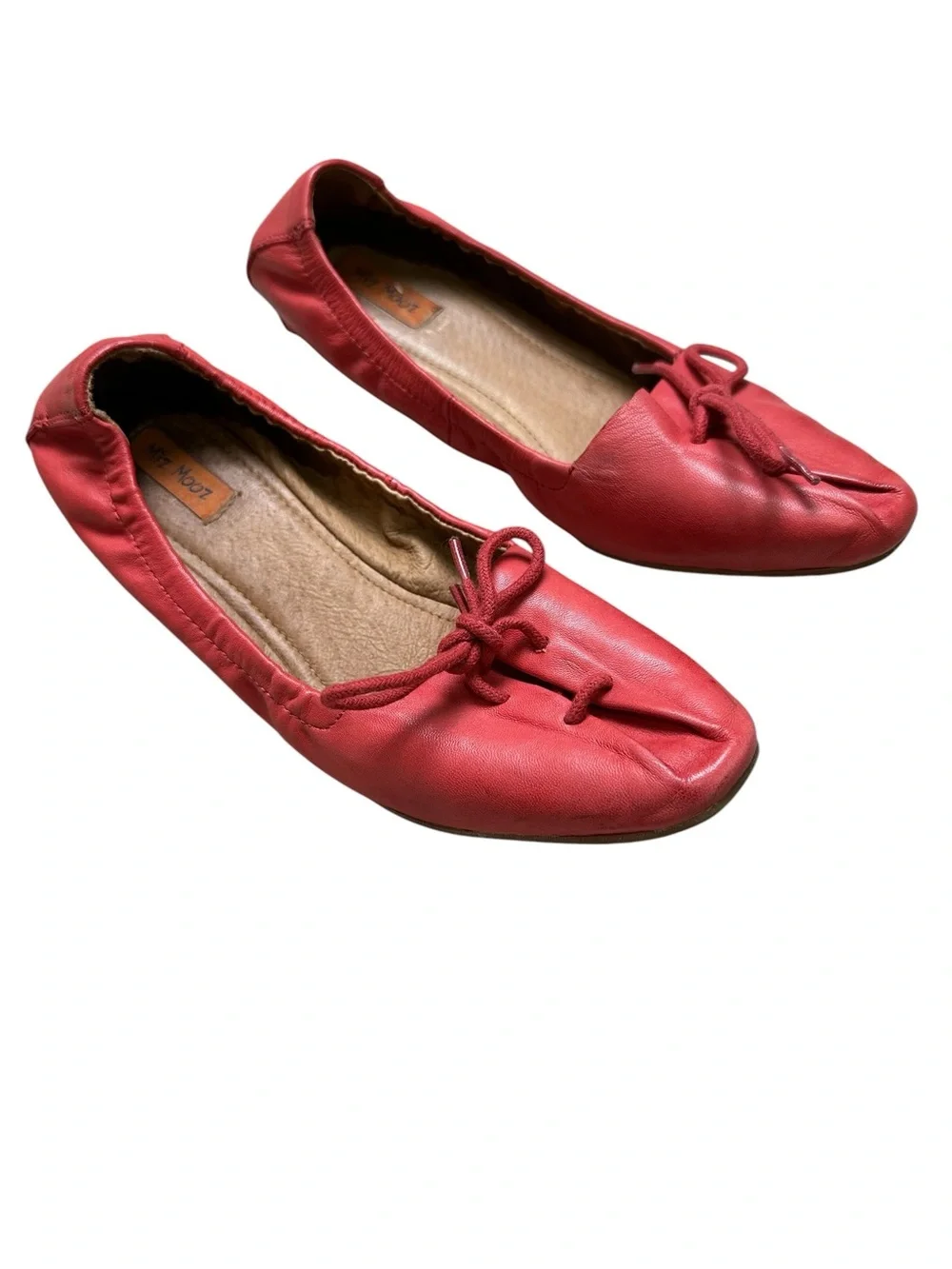 Miz Mooz 8 Red Leather Beatrix Ballet Flat (Style Code: 2035-3A)